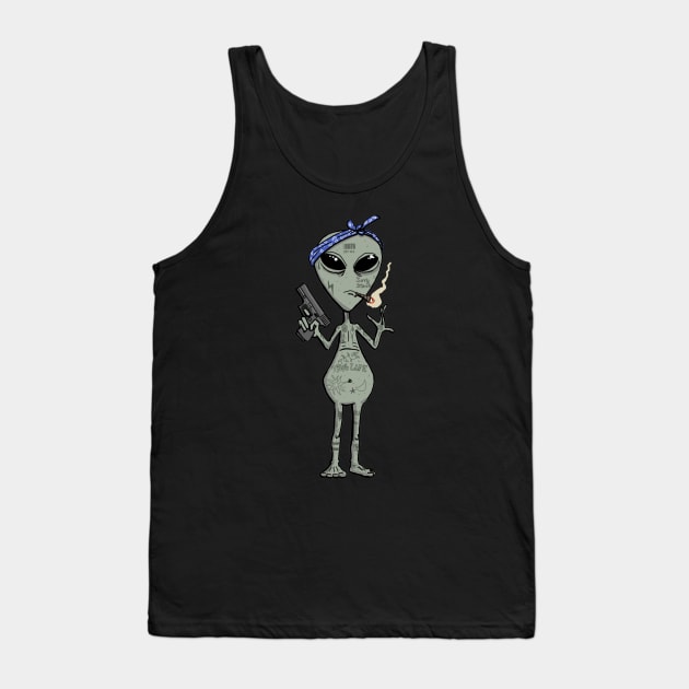 Straight Outta Zeta Reticuli Tank Top by Turnbolt